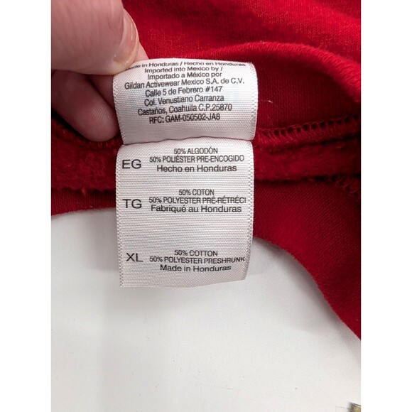 True Value Vintage Paint Splatter Red Gildan Heavy Crewneck Sweatshirt Size XL - Picture 4 of 7